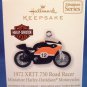 2012 - 1972 XRTT 750 Road Racer - Miniature Harley Davidson Motorcycles - Christmas Ornament
