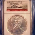 2011 - Silver Eagle - NGC 70 - Early Releases - 25th Red Label