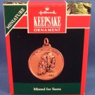 1992 - Hallmark - Keepsake Ornament - Miniature - Minted For Santa Coin - Christmas Ornament