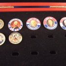Willabee & Ward - Presidential Pins Collection - 7 Pins & Certificates