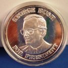 1993 - George Bush - For President - Liberty - Made In America - Troy Ounce .999 Fine Silver Coin