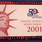 2001 - MINT - Silver Proof - 9-Coin Set US- Original Box & COA