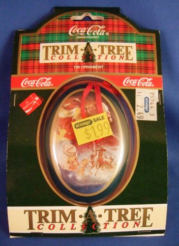 1991 - Coca-Cola - 1936 Tree Trim Collection - Travel Refreshed - Tin Christmas Ornament