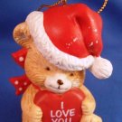 1997 - I Love You - Christmas Bear - Ornament