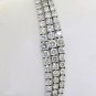 MAGNIFICENT 18K GRADUATING 3 ROW BRACELET WITH 10.01 CT DIAMONDS