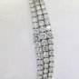 MAGNIFICENT 18K GRADUATING 3 ROW BRACELET WITH 10.01 CT DIAMONDS