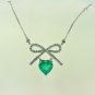 Magnificent Estate 5.10 ct Emerald & Diamond Pendant, Necklace in 14 kt Gold