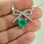Magnificent Estate 5.10 ct Emerald & Diamond Pendant, Necklace in 14 kt Gold