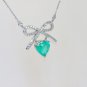 Magnificent Estate 5.10 ct Emerald & Diamond Pendant, Necklace in 14 kt Gold