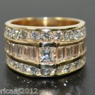 MAGNIFICENT WIDE ESTATE RING WITH 2.60 CT DIAMOND G VS, IN 14 KT YELLOW GOLD