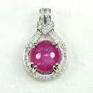 Estate 4.77 ct Ruby and Diamond 14kt Gold Pendant