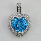 Vintage 1.70 ct Colored Stone and Diamond 14kt Gold Pendant