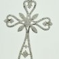 BREATHTAKING 1.10 CT DIAMOND CROSS IN 18 KT WHITE GOLD