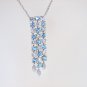Fine 4.35 ct Diamond & Gemstone 14kt Gold Waterfall Necklace