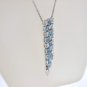 Fine 4.35 ct Diamond & Gemstone 14kt Gold Waterfall Necklace