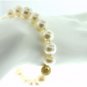 VINTAGE LARGE PEARL BRACELET WITH 14 KT YELLOW GOLD CLASP.