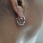 NEW DESIGN 0.93 CT DIAMOND EARRINGS IN 14 KT WHITE GOLD