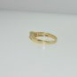 ESTATE 0.70CT EMERALD CUT DIAMOND LADIES RING 14KT YELLOW GOLD