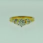ESTATE 0.95 CT DIAMOND ENGAGEMENT RING IN 14 KT YELLOW GOLD