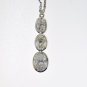 UNIQUE 2.50 CT DIAMOND OVAL 3 STONE PENDANT IN 14KT WHITE GOLD