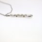 UNIQUE 2.50 CT DIAMOND OVAL 3 STONE PENDANT IN 14KT WHITE GOLD