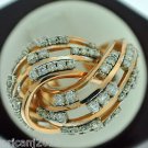 EXQUISITE 1.95CT DIAMOND LADIES RING PINK 14KT SOLID GOLD UNUSUAL