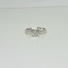 ESTATE  0.40CT SOLITAIRE PRINCESS CUT DIAMOND 14KT WHITE GOLD
