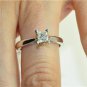 ESTATE 0.40CT SOLITAIRE PRINCESS CUT DIAMOND 14KT WHITE GOLD