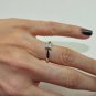 ESTATE 0.40CT SOLITAIRE PRINCESS CUT DIAMOND 14KT WHITE GOLD