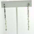 GLAMOROUS ESTATE 14KT GOLD EARRING WITH 1.50 CT DIAMONDS, 2.25 INCHES LONG