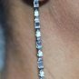 GLAMOROUS ESTATE 14KT GOLD EARRING WITH 1.50 CT DIAMONDS, 2.25 INCHES LONG