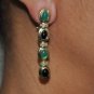 LUXURIOUS 18KT YELLOW GOLD EARRING WITH DIAMONDS AND GEMS.