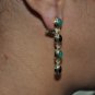 LUXURIOUS 18KT YELLOW GOLD EARRING WITH DIAMONDS AND GEMS.