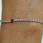 DESIGNER STYLE 2.95 CT DIAMOND AND RUBY BRACELET IN 14KT WHITE GOLD