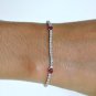 DESIGNER STYLE 2.95 CT DIAMOND AND RUBY BRACELET IN 14KT WHITE GOLD
