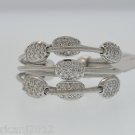 UNUSUAL 0.89CT DIAMONDS LADIES RING 14KT SOLID WHITE GOLD