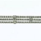 18KT DESIGNER STYLE 3 ROW BRACELET WITH 6.25 CT DIAMONDS
