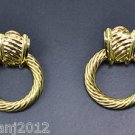 DESIGNER "D YURMAN" 14 KT YELLOW GOLD DOOR KNOCKER EARRINGS