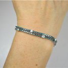 EXQUISITE 2 ROW 5.75 CT DIAMOND DESIGNER STYLE BRACELET, 14 KT GOLD