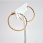 CHIC 1.45 CT DIAMOND 14K ROSE GOLD 1.25 INCH HOOP EARRING