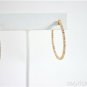 CHIC 1.45 CT DIAMOND 14K ROSE GOLD 1.25 INCH HOOP EARRING