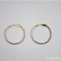 CHIC 1.45 CT DIAMOND 14K ROSE GOLD 1.25 INCH HOOP EARRING