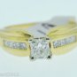 0.69CT PRINCESS CUT DIAMOND ENGAGEMENT RING 14KT SOLID YELLOW GOLD