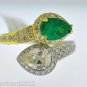 EXQUISITE 3.70CT DIAMONDS & COLOMBIAN EMERALD RING 18KT&PLATINUM RING