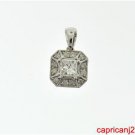 0.70 CT DIAMOND PRINCESS PENDANT IN 14 KT WHITE GOLD