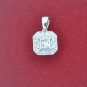0.70 CT DIAMOND PRINCESS PENDANT IN 14 KT WHITE GOLD