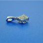LOVELY 0.55 CT DIAMOND SQUARE PENDANT IN 14 KT WHITE GOLD