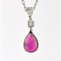 GORGEOUS 3.25 CT DIAMOND AND GEMSTONE PENDANT, IN 14 KT WHITE GOLD