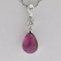 GORGEOUS 3.25 CT DIAMOND AND GEMSTONE PENDANT, IN 14 KT WHITE GOLD