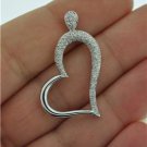 ESTATE 14 KT OPEN HEART PENDANT WITH 0.65 CT DIAMONDS
